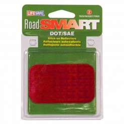 INCOM 2" X 3 1/2" Road Smart Stick-On Reflectors, 2-Pack