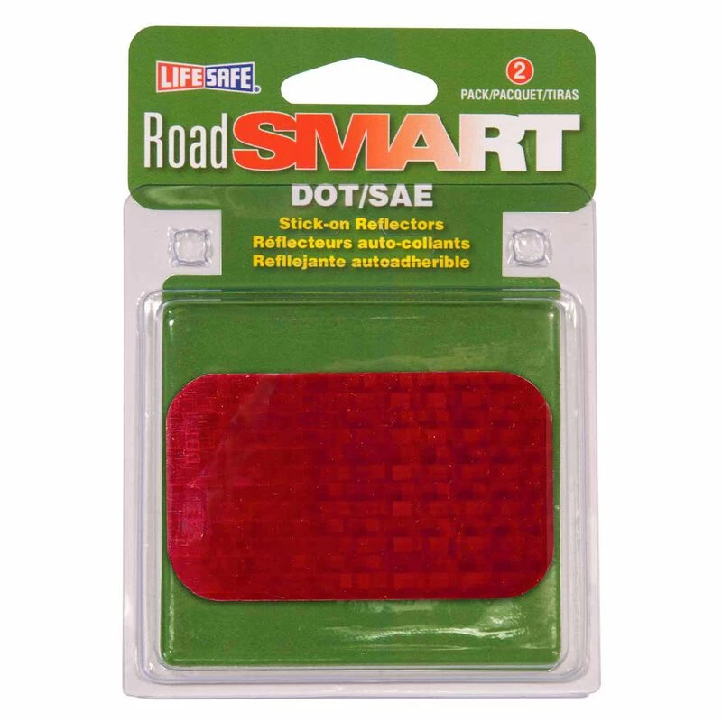 INCOM 2" X 3 1/2" Road Smart Stick-On Reflectors, 2-Pack 3 INCOM 2" X 3 1/2" Road Smart Stick-On Reflectors, 2-Pack