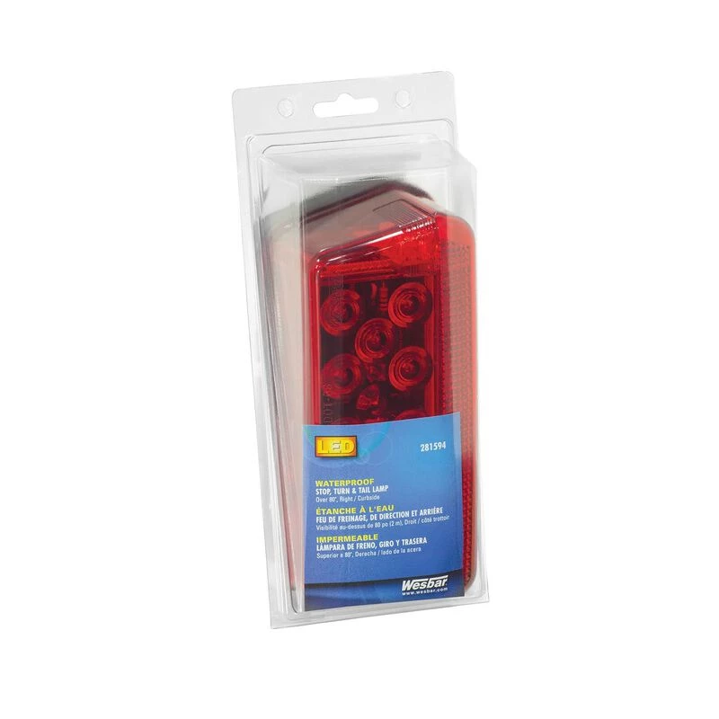 WESBAR 7-Function Waterproof Wrap-Around LED Taillights, Right/Curbside, for Trailers Over 80" 4 WESBAR 7-Function Waterproof Wrap-Around LED Taillights, Right/Curbside, for Trailers Over 80" - Image 2