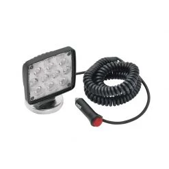 WESBAR Rectangular Auxiliary LED Work Light with 19' Coiled Cord and Magnetic Base