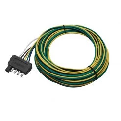 WESBAR 5-Flat Trailer End Connector, 4' Wishbone Harness, 4' Ground, 4' Auxiliary