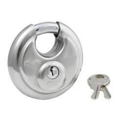 MASTER LOCK 2 3/4" (70 mm) Wide Stainless Steel Discus Padlock with Shrouded Shackle