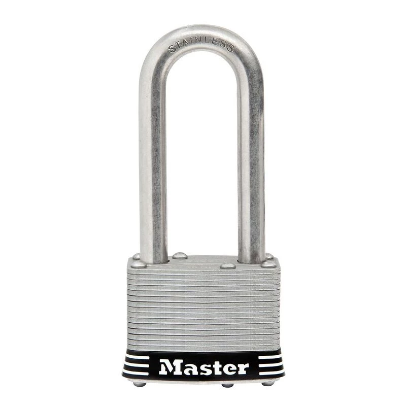 MASTER LOCK 2" (51 mm) Wide Laminated Stainless Steel Pin Tumbler Padlock with 2 1/2" (64 mm) Shackle 3 MASTER LOCK 2" (51 mm) Wide Laminated Stainless Steel Pin Tumbler Padlock with 2 1/2" (64 mm) Shackle