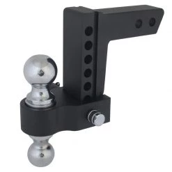 TRAILER VALET Blackout Series 8,000 lbs/10,000 lbs Adjustable Drop Hitch, 2" & 2-5/16" Ball, 0-6" Drop