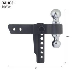 TRAILER VALET Blackout Series 8,000 lbs/10,000 lbs Adjustable Drop Hitch, 2" & 2-5/16" Ball, 0-6" Drop -Boat Trailering Sales Store 20308425 6 1500.04052021080335