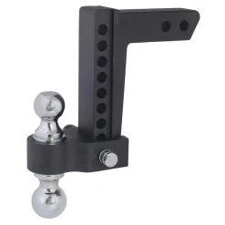 TRAILER VALET Blackout Series 8,000 lbs/10,000 lbs Adjustable Drop Hitch, 2" & 2-5/16" Ball, 0-8" Drop