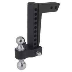 TRAILER VALET Blackout Series 8,000 lbs/10,000 lbs Adjustable Drop Hitch, 2" & 2-5/16" Ball, 0-10" Drop