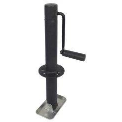 TRAILER VALET Blackout Series 2,000 lb. Side Wind A-Frame Center Mount Jack, 15" Travel