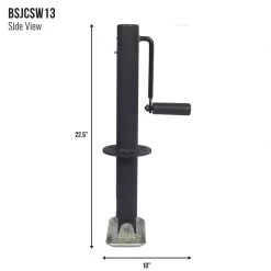 TRAILER VALET Blackout Series 2,000 lb. Side Wind A-Frame Center Mount Jack, 15" Travel -Boat Trailering Sales Store 20308474 7 1500.04052021023049