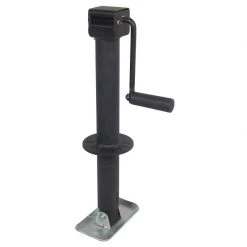 TRAILER VALET Blackout Series 5,000 lb. Side Wind A-Frame Center Mount Jack, 15" Travel