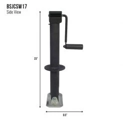 TRAILER VALET Blackout Series 5,000 lb. Side Wind A-Frame Center Mount Jack, 15" Travel -Boat Trailering Sales Store 20308482 7 1500.04052021023112