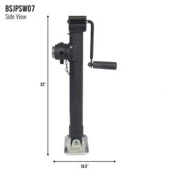 TRAILER VALET Blackout Series 5,000 lb. Side Wind Welded Pipe Mount Jack, 15" Travel -Boat Trailering Sales Store 20308508 7 1500.04052021020111