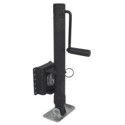 TRAILER VALET Blackout Series 2,000 lb. Side Wind Swivel Mount Jack, 15" Travel