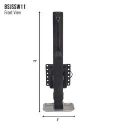 TRAILER VALET Blackout Series 2,000 lb. Side Wind Swivel Mount Jack, 15" Travel -Boat Trailering Sales Store 20308524 6 1500.04052021030043