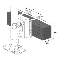 TRAILER VALET Blackout Series 2,000 lb. Side Wind Swivel Mount Jack, 15" Travel -Boat Trailering Sales Store 20308524 9 1500.04052021030052
