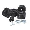 C E SMITH Black Rubber Ribbed Wobble Roller Kit