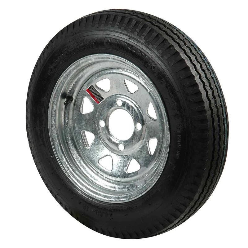 C E SMITH ST175/80R X 13C Radial Trailer Tire and 13 X 4 1/2 Galvanized Spoke Rim 5 X 4 1/2 Bolt Pattern 3 C E SMITH ST175/80R X 13C Radial Trailer Tire and 13 X 4 1/2 Galvanized Spoke Rim 5 X 4 1/2 Bolt Pattern