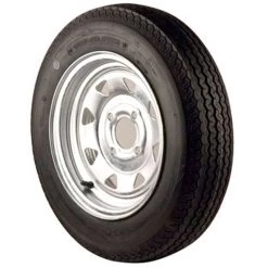 C E SMITH 530 X 12B Bias Trailer Tire and 12 X 4 Galvanized Spoke Rim 4 X 4 Bolt Pattern