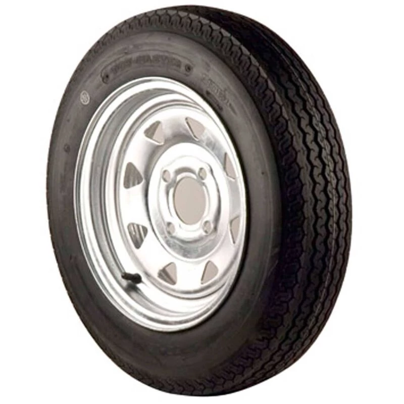C E SMITH 530 X 12B Bias Trailer Tire and 12 X 4 Galvanized Spoke Rim 4 X 4 Bolt Pattern 3 C E SMITH 530 X 12B Bias Trailer Tire and 12 X 4 Galvanized Spoke Rim 4 X 4 Bolt Pattern