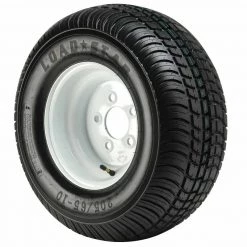 C E SMITH 20 1/2 X 8 X 10C Bias Trailer Tire and 10 X 6 White Solid Rim 5 X 4 1/2 Bolt Pattern
